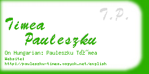 timea pauleszku business card